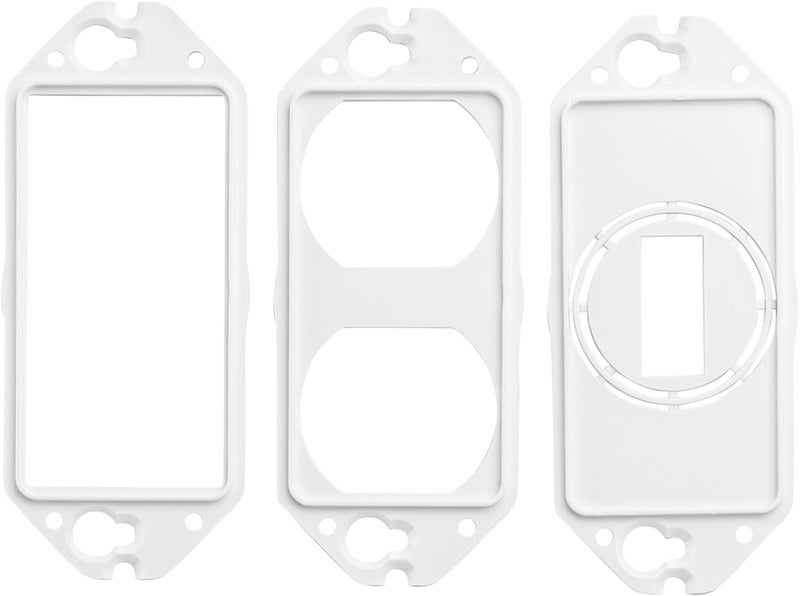 Sealproof 1-Gang Vertical Weatherproof Outdoor Metal Flat Outlet Cover, Single Gang Electrical Power Receptacle Protector, UL Listed, 4-in1, White - Image 2